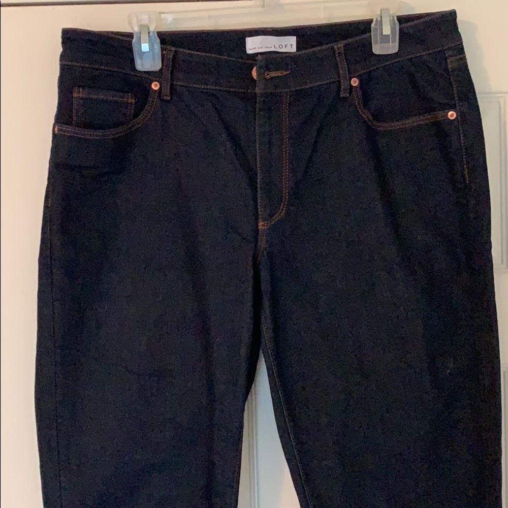 LOFT jeans, dark wash, Curvy Straight sz 12T